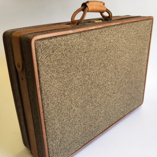 SUITCASE, Large Hartmann Tweed & Tan Leather